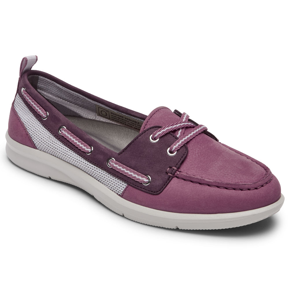 Sapatos De Vela Rockport Mulher Rosa - Ayva Washable - 49157RKEO